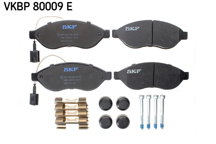 Jeu de 4 plaquettes de frein SKF ref. VKBP 80009 E